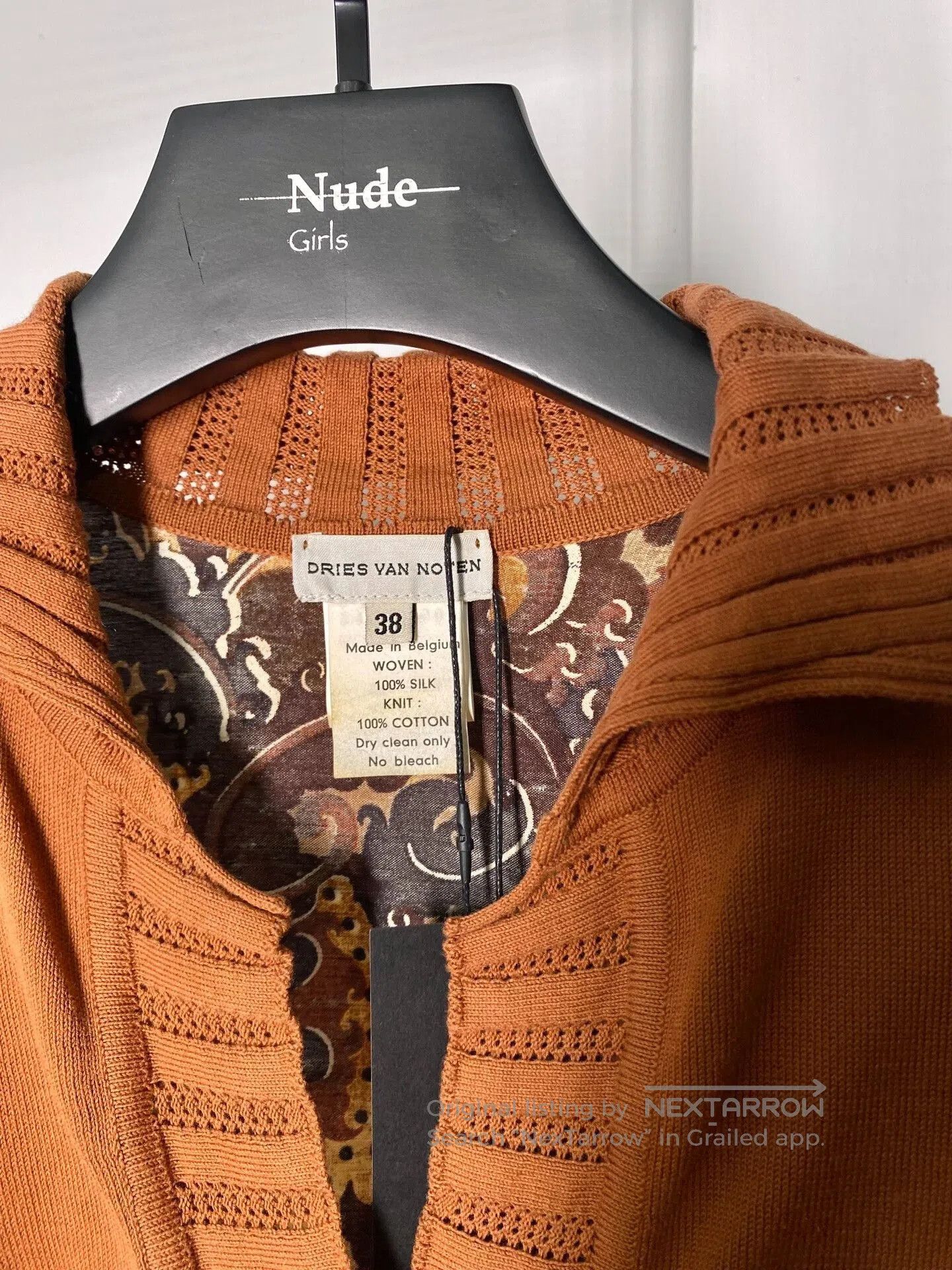 Dries Van Noten knotted collar short sleeve knit top. Size US M / EU 48-50 / 2 - 2 Thumbnail