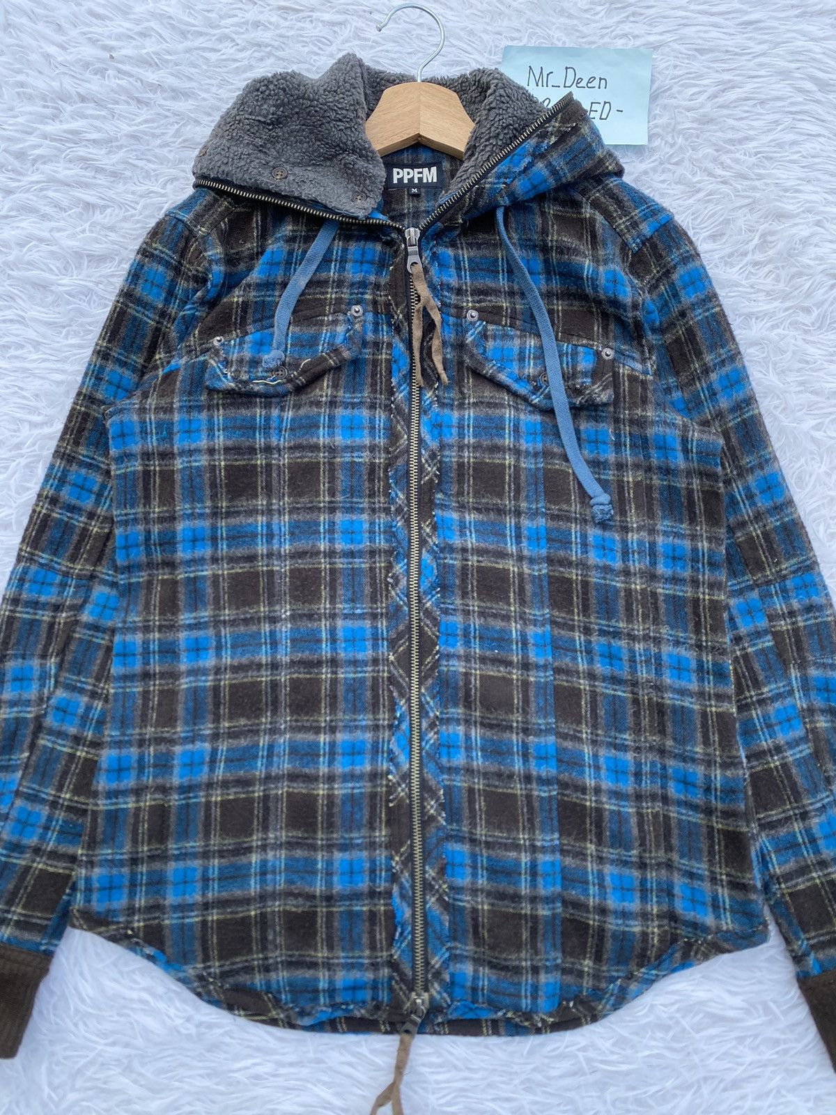 PPFM Rare Vintage PPFM Hooded Flannel Size US M / EU 48-50 / 2 - 7 Thumbnail