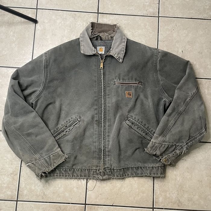 Vintage Vintage Carhartt Detroit Jacket Moss Faded Distressed J97