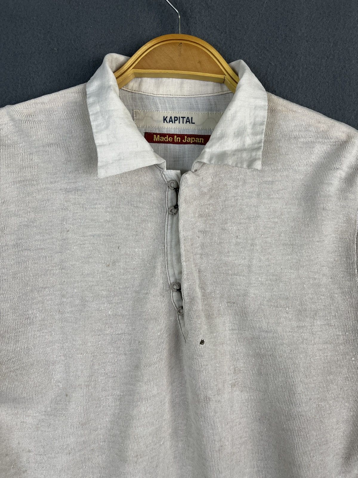 Kapital × Kapital Kountry × Vintage Kapital 90s Collared Tshirt Long Sleeve Size XS / US 0-2 / IT 36-38 - 5 Thumbnail