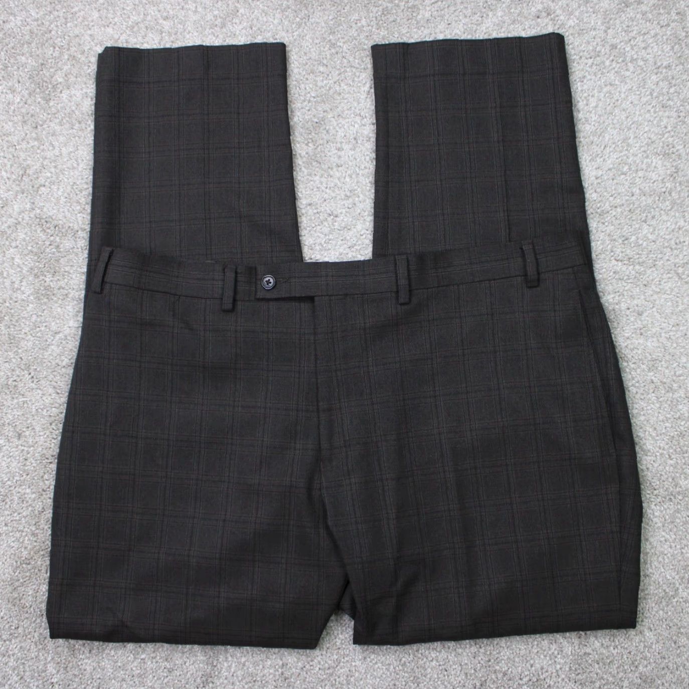 Ralph Lauren LAUREN Ralph Lauren Pants Mens 40x30 Gray Wool/Polyester Flat Front Dress Pants Front Button Zip Size US 40 / EU 56 - 2 Thumbnail