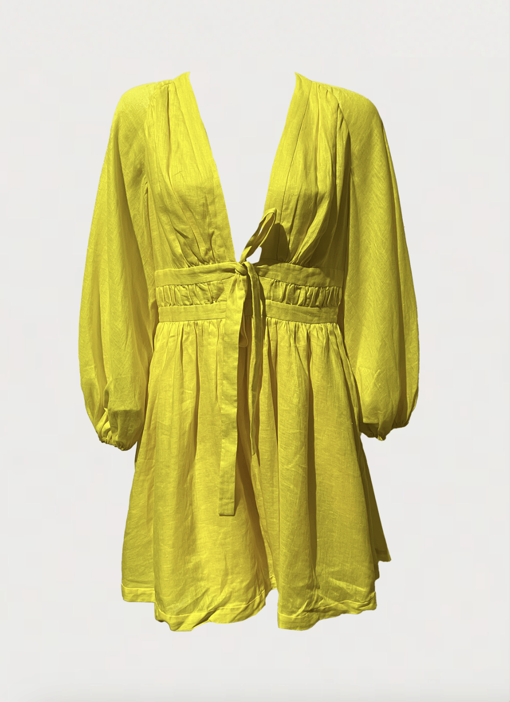 Zimmermann SHELLY PLUNGE BOW MINI DRESS Size L / US 10 / IT 46 - 3 Thumbnail