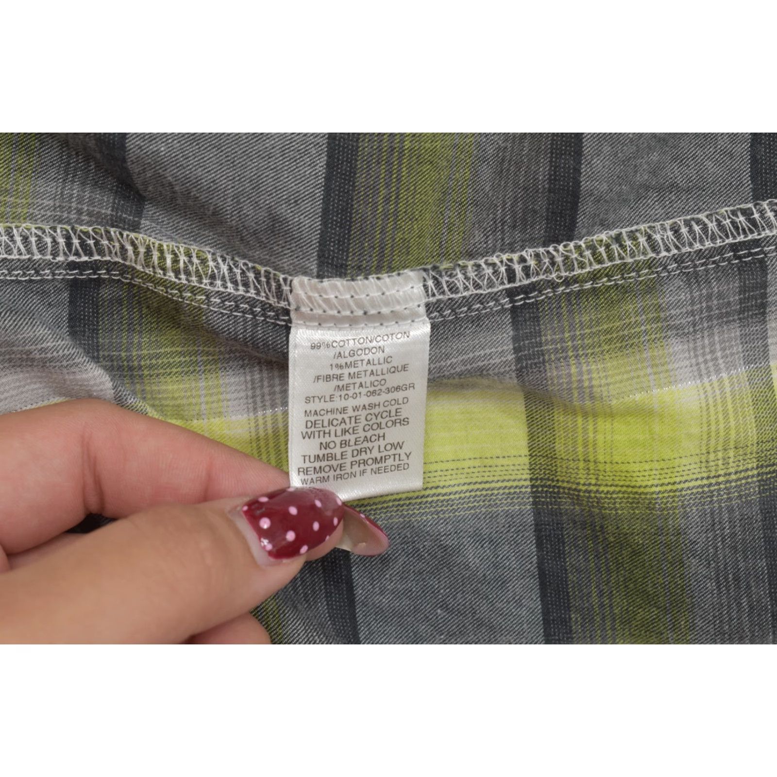 Vintage Tin Haul Shirt Men Medium Plaid Western Yellow Gray Cotton Snap Button-Up Collared Long Sleeve, Casual Size US M / EU 48-50 / 2 - 8 Thumbnail