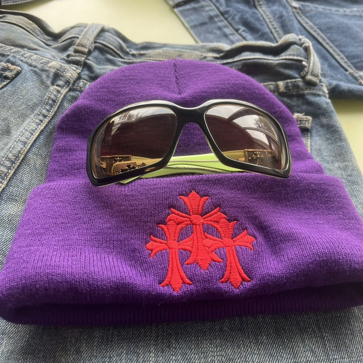 Chrome Hearts CHROME HEARTS CREAM SUNGLASSES Size ONE SIZE - 4 Thumbnail