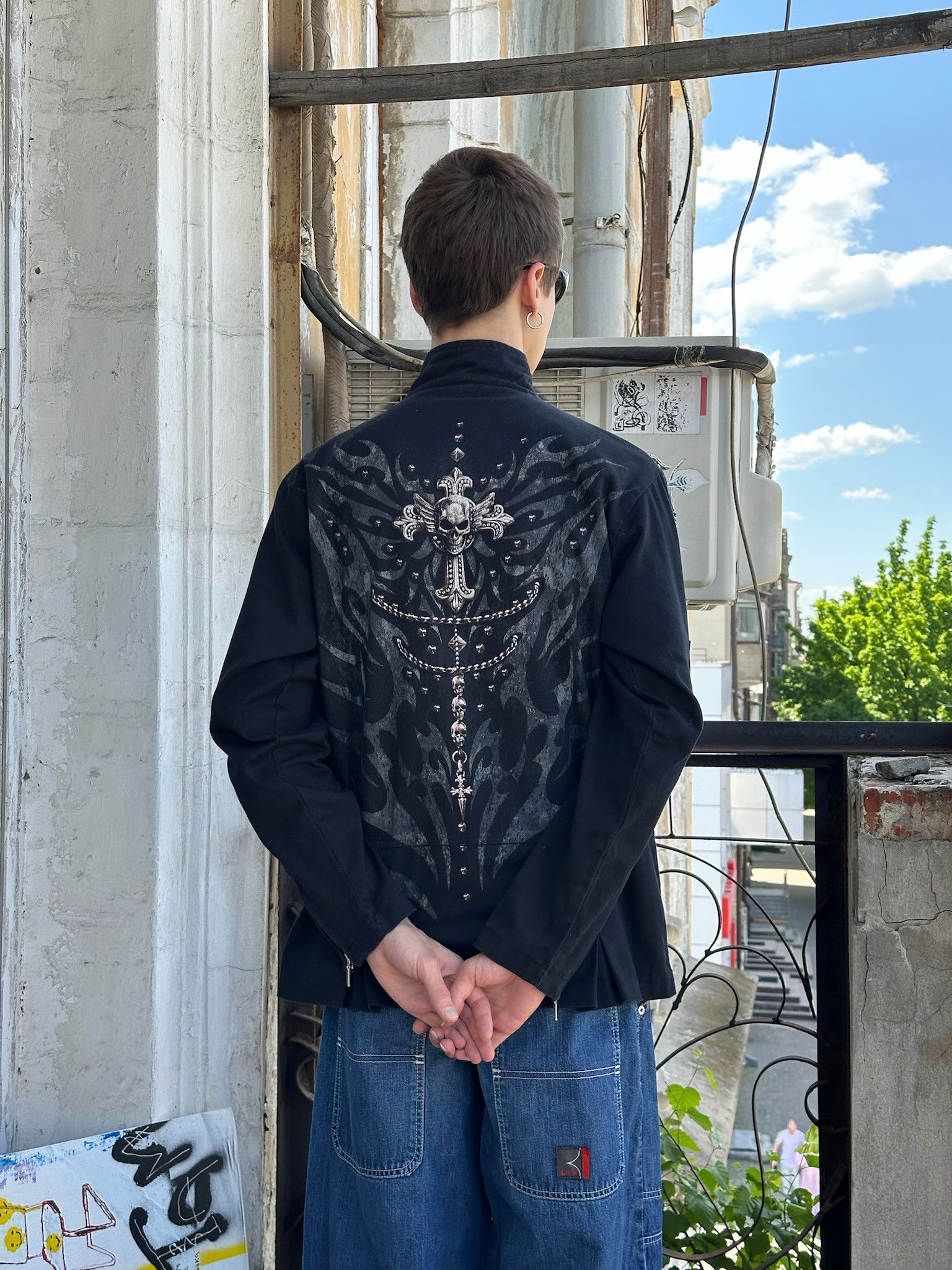 Japanese Brand 2000s Rare Spiral Girl Bondage Jacket LGB tribal rave techno Size US M / EU 48-50 / 2 - 1 Thumbnail