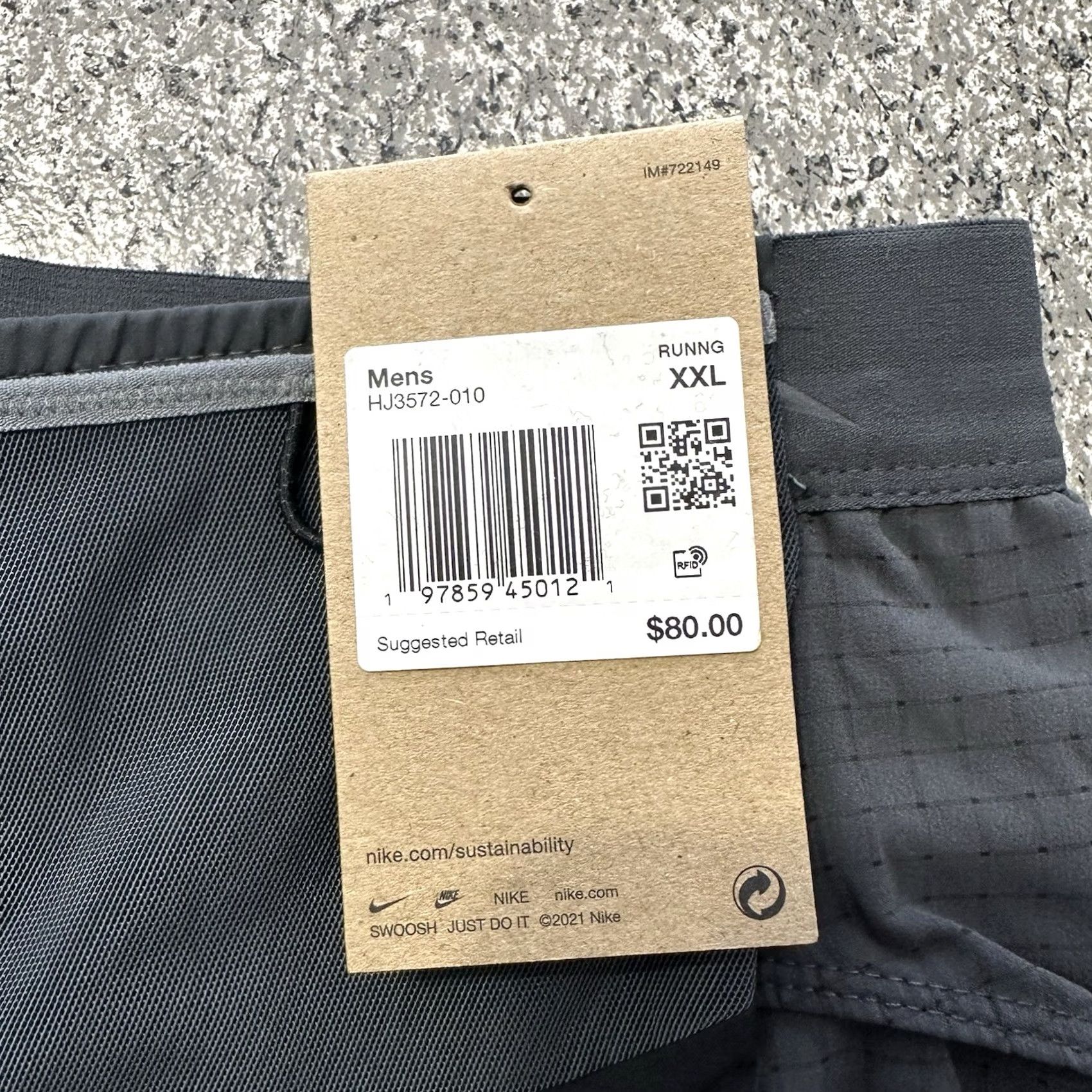 Nike Nike Dri-FIT Trail Running Shorts 2XL Mens Black 5” Inseam HJ3572-010 Size US 39 - 2 Thumbnail