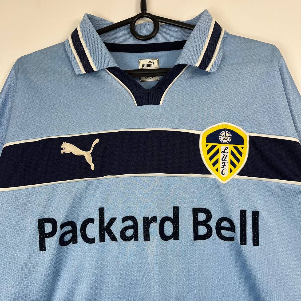 Puma Leeds United 2000s Away Shirt Puma Packard Bell Matti #9 L Size US L / EU 52-54 / 3 - 2 Thumbnail