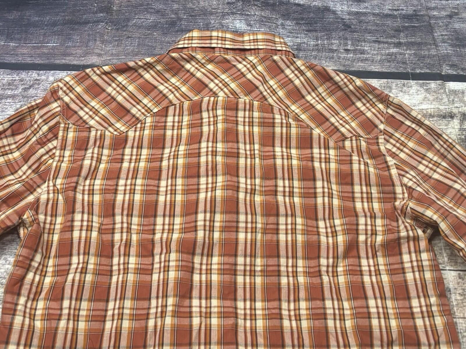Levi's Levis Shirt Mens Medium Pearl Snap Button Check Plaid Size US M / EU 48-50 / 2 - 6 Thumbnail