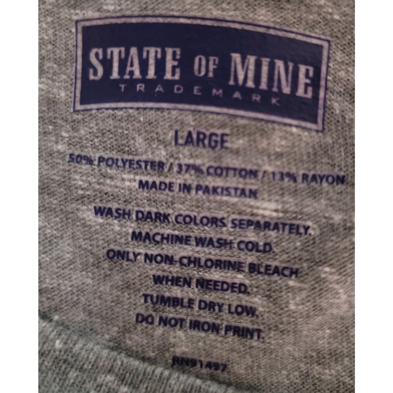 Other State of Mine Gray Heathered Explore Texas Distressed Shirt Size US L / EU 52-54 / 3 - 3 Thumbnail