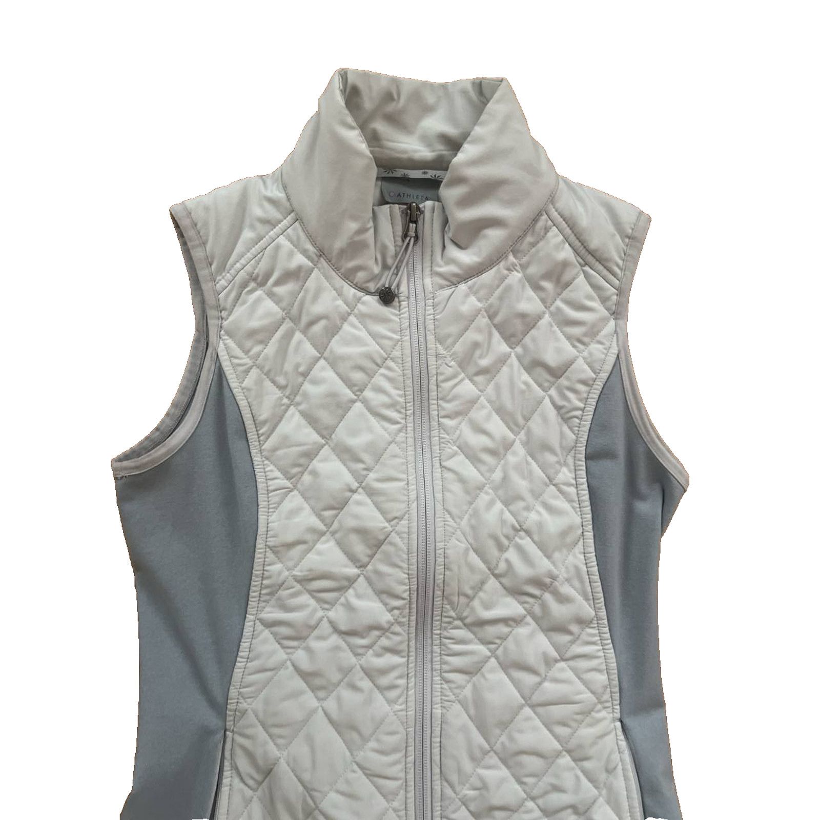 Athleta Athleta Women's White Gray Upside Vest Full XS A001877 Size XS / US 0-2 / IT 36-38 - 3 Thumbnail