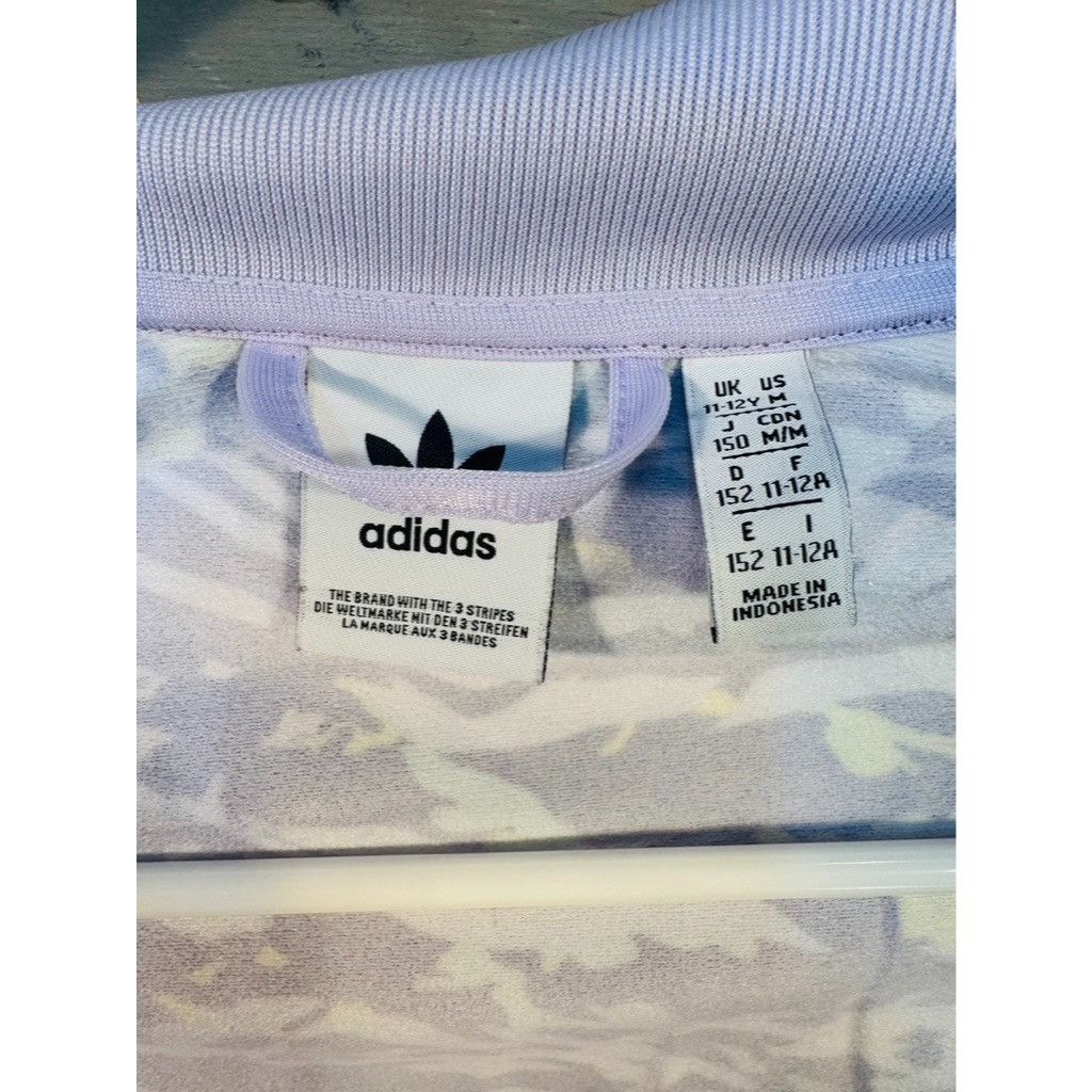 Adidas Adidas Girls Purple Animal Zebra Print Zip Track Jacket M (1 Size M / US 6-8 / IT 42-44 - 5 Thumbnail