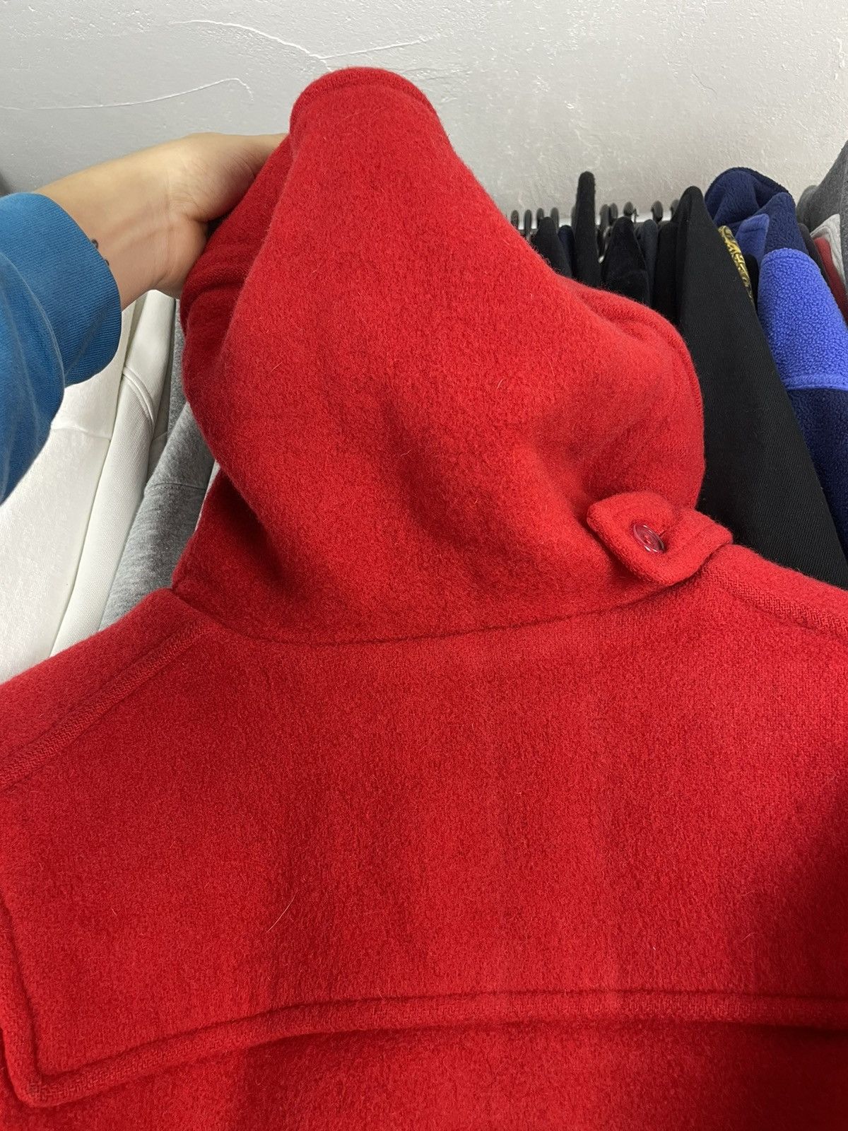 Burberry × Designer × Vintage Burberry Red Duffle coat wool fashion vintage 90s Size L / US 10 / IT 46 - 14 Thumbnail