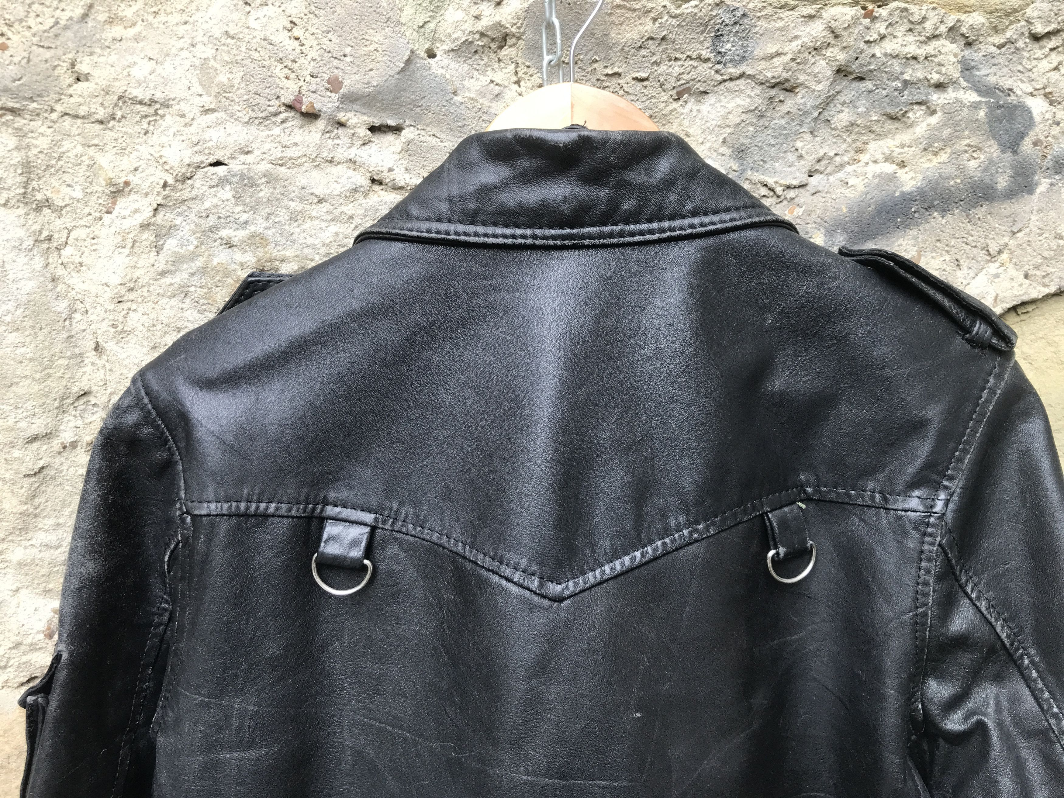 Vintage Rare 80s CAMPRI MANX Leather Biker Jacket PUNK HARDCORE Size US M / EU 48-50 / 2 - 13 Thumbnail