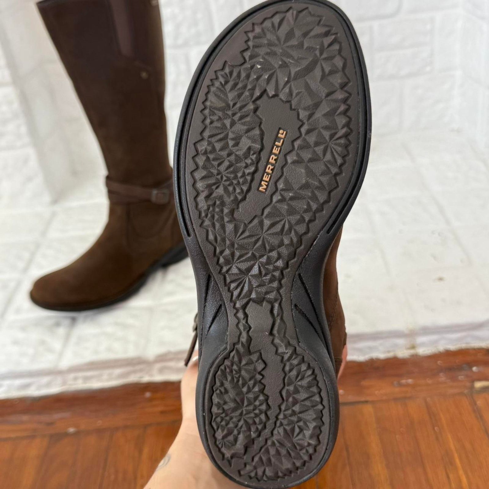 Merrell ✦ Chunky Brown Leather Riding Boots ✦ Size US 8 / IT 38 - 5 Thumbnail