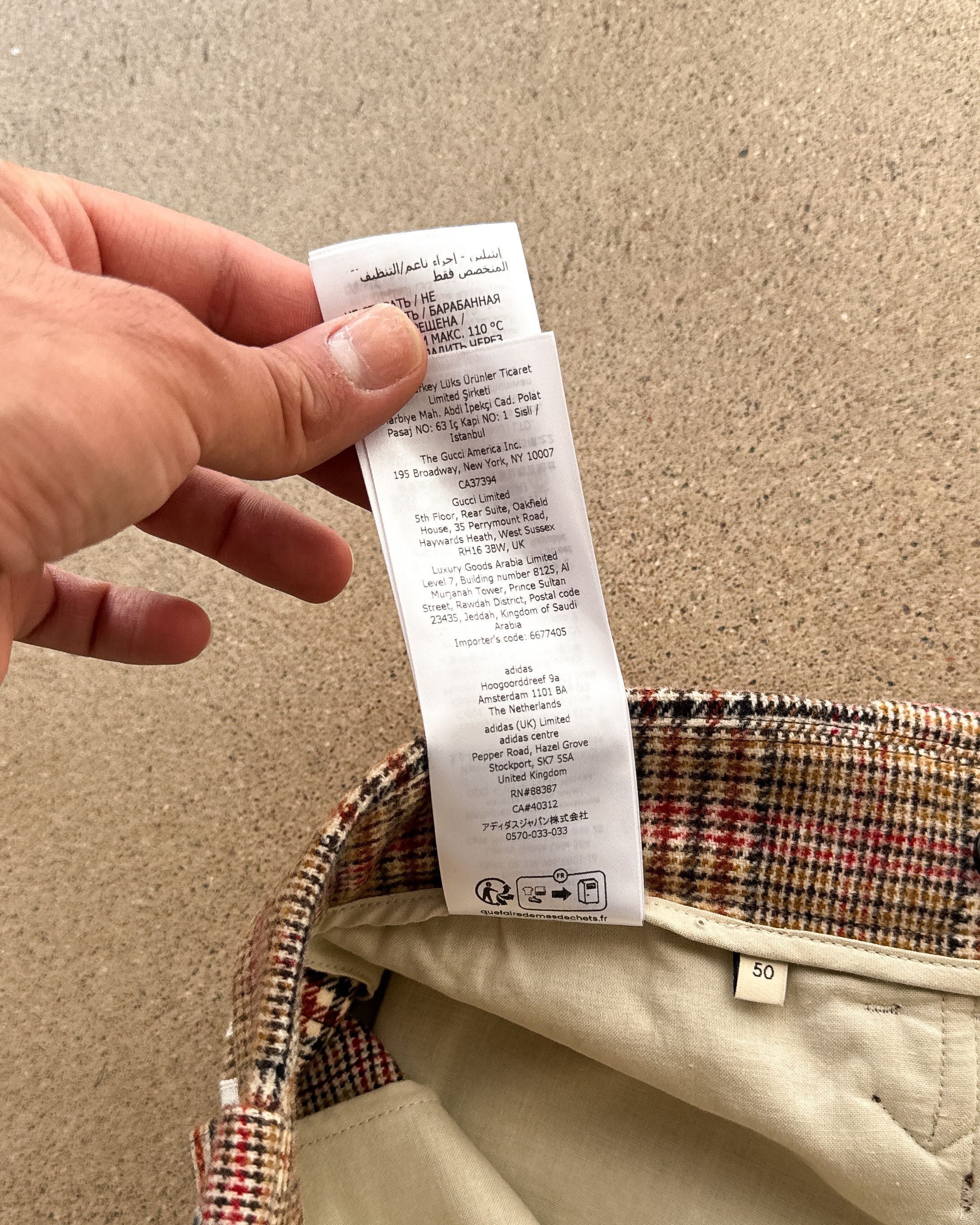 Adidas × Gucci Gucci x Adidas Check Plaid Wool Horsebit Trouser Size 50 Size US 34 / EU 50 - 11 Thumbnail