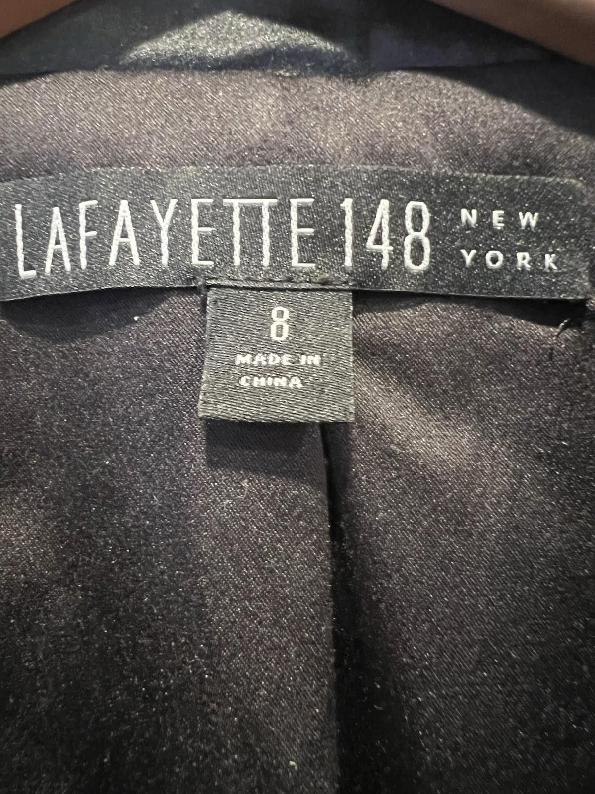 Other Lafayette 148 Tweed Jacket Size 8 Black Cream Structured Fit Size M / US 6-8 / IT 42-44 - 3 Thumbnail