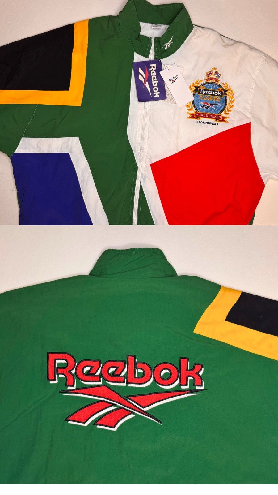 Vintage zip jacket Reebok oversize Adidas Y2K 2000s 1990s