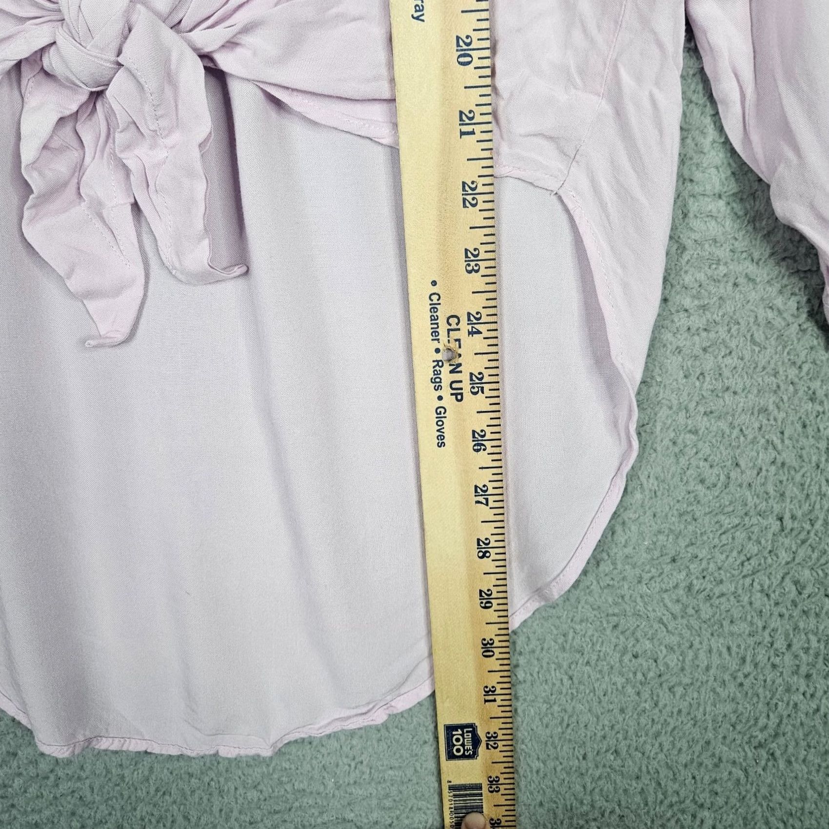Vintage Maeve Button-Up Shirt Size S Womens Purple Solid Long Sleeve Tie Front Casual Travel Size S / US 4 / IT 40 - 4 Thumbnail