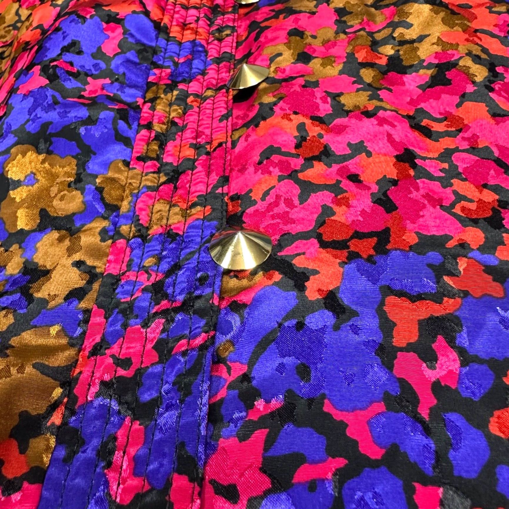 Vintage Vtg Lilli Ann Collection Womens Silk Blouse Long Sleeve Sz L Purple Pink Print Shirt Female Size L / US 10 / IT 46 - 5 Thumbnail