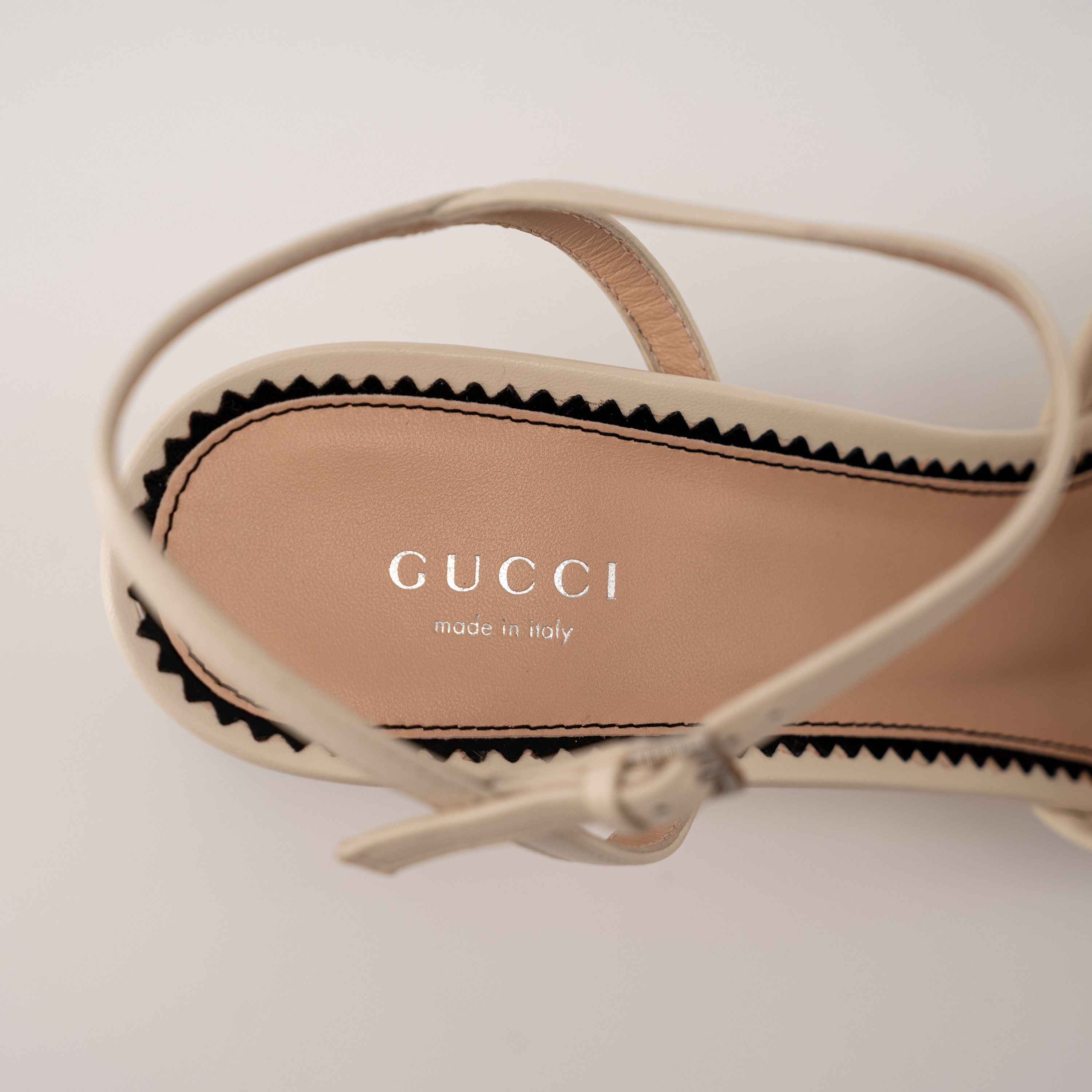 Gucci US 11.5 Gucci GG Studs Strap Sandals White Cream Leather Size US 11.5 / IT 41.5 - 8 Thumbnail