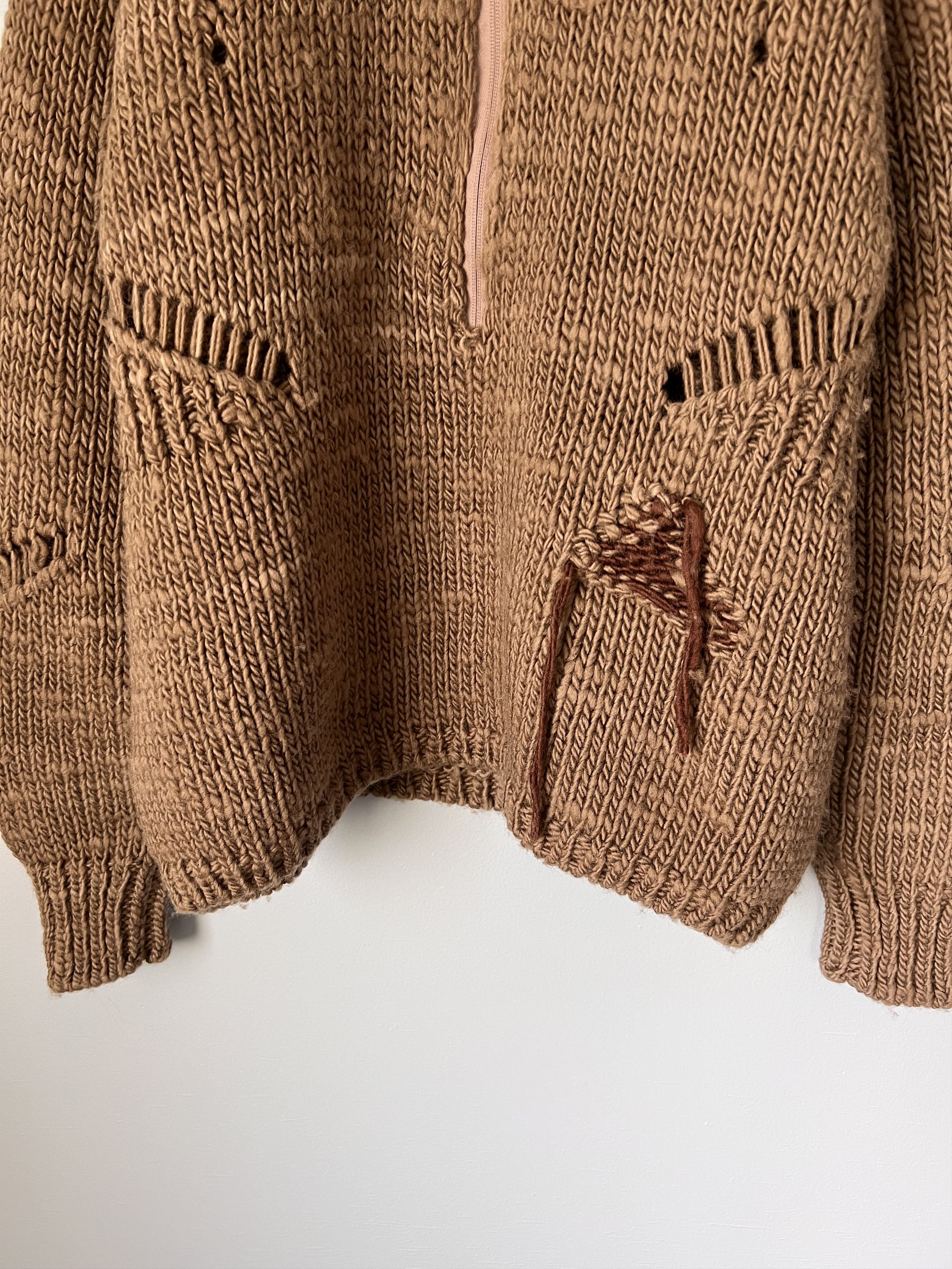 ROA ROA Winter Hand Made Zip Up Sweater in Light Brown Size US L / EU 52-54 / 3 - 3 Thumbnail