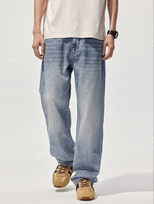 Japanese Brand × Jean American retro loose straight light blue distressed jeans Size US 32 / EU 48 - 2 Thumbnail