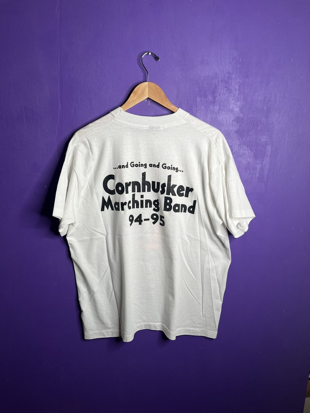 Vintage Vintage 1995 Nebraska orange bowl marching band t-shirt Size US XL / EU 56 / 4 - 2 Thumbnail