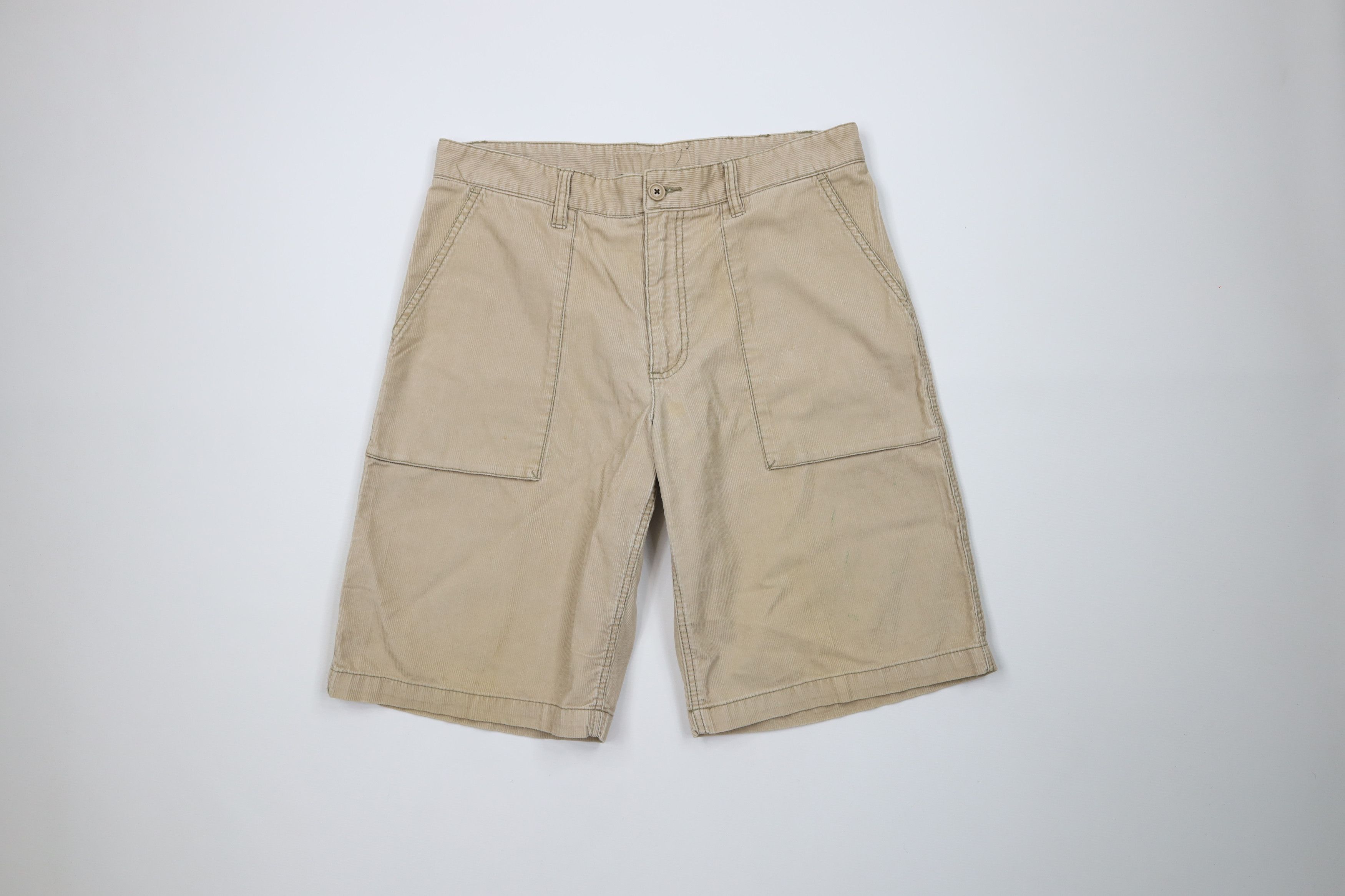 Vintage Vintage 90s Y2K Streetwear Baggy Big Pocket Corduroy Shorts Size US 34 / EU 50 - 1 Thumbnail