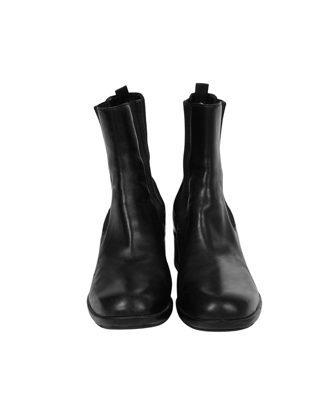 Prada Prada Black Leather Ankle Boots Size US 8.5 / IT 38.5 - 5 Thumbnail