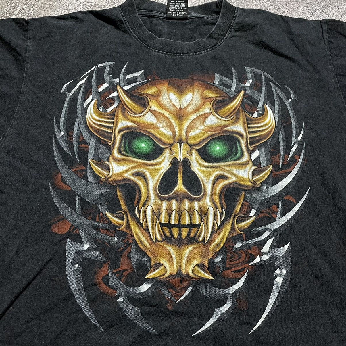 Band Tees Vintage Y2K SKELETON TEE BAND ABSTRACT ROCK GRUNGE HORROR Size US XL / EU 56 / 4 - 4 Thumbnail
