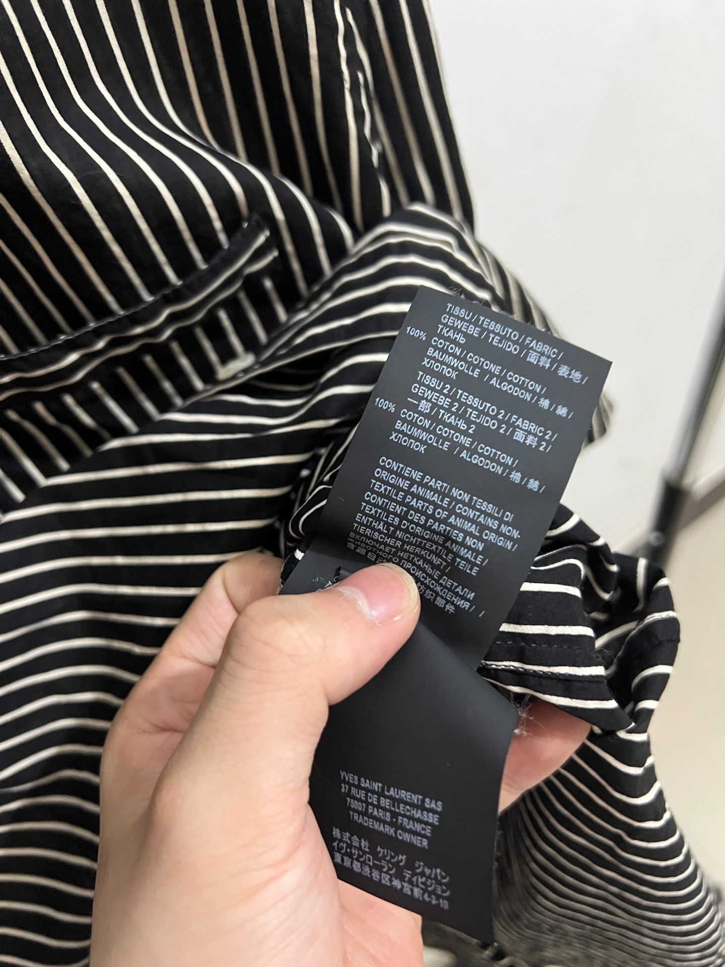 Saint Laurent Paris Saint Laurent 20SS Striped Shirt Size US M / EU 48-50 / 2 - 7 Thumbnail