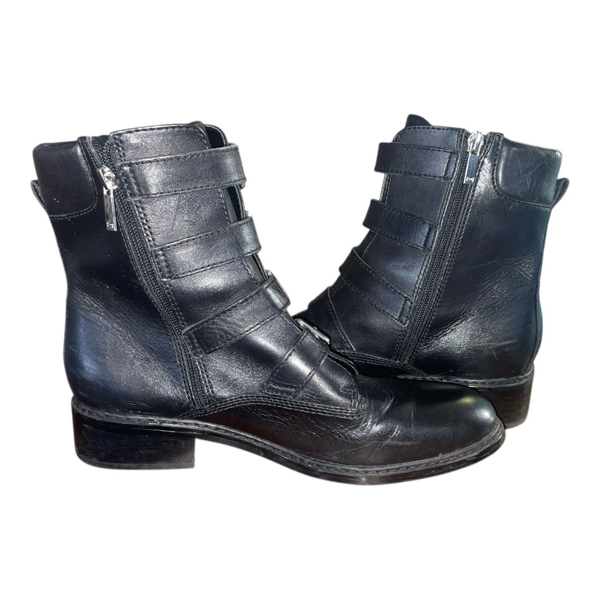 Marc Fisher Marc Fisher Diante Black Leather Buckle women’s Ankle Boots Size US 9 / IT 39 - 3 Thumbnail