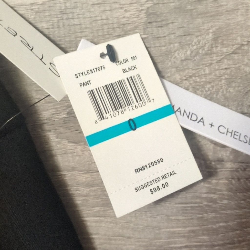Other Amanda + Chelsea Black Contemp. Fit Narrow Leg Trousers Sz 0 Size 25" / US 0 / IT 36 - 4 Thumbnail