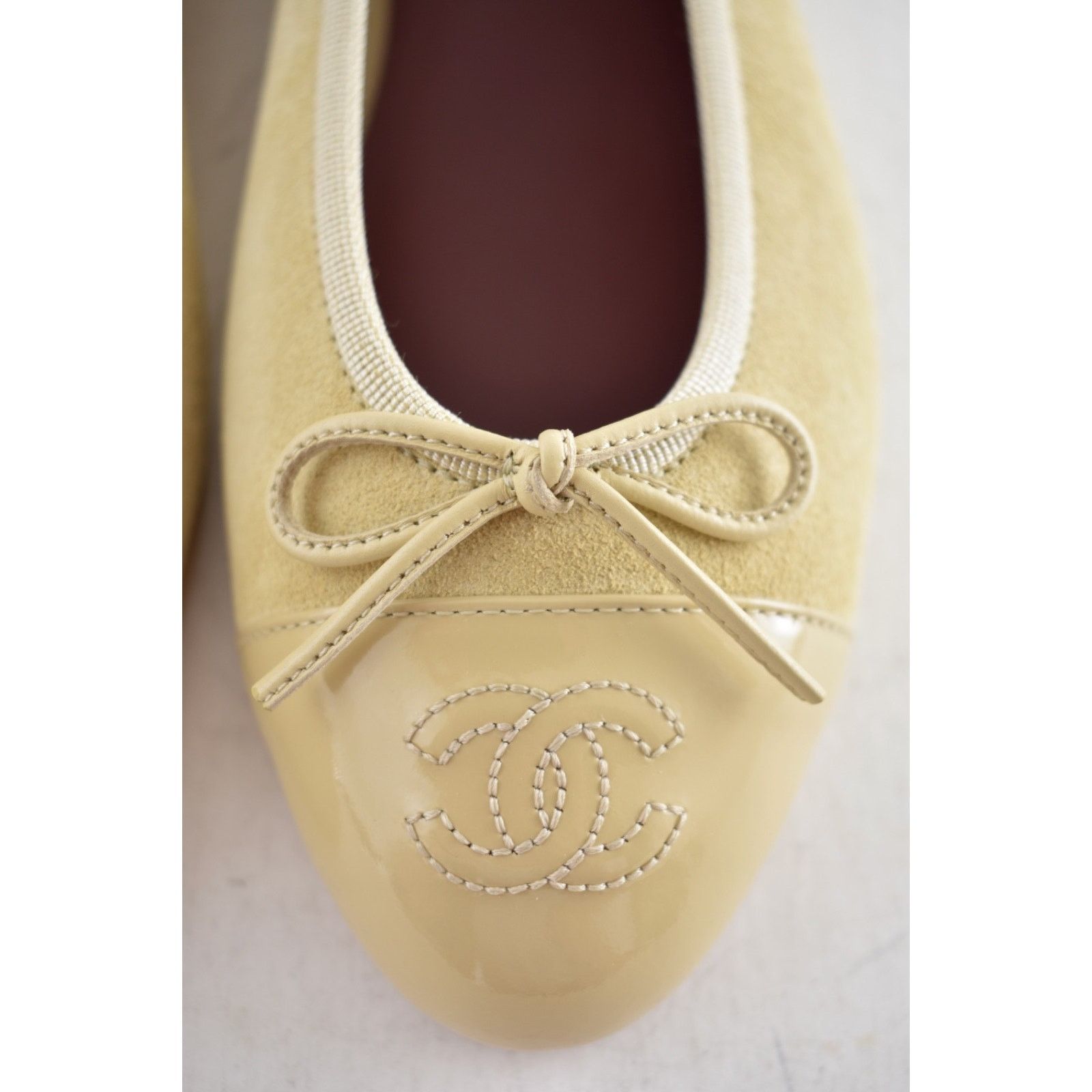Chanel Chanel Beige Suede Patent Leather Ballet Flat 40 Size US 10 / IT 40 - 8 Thumbnail