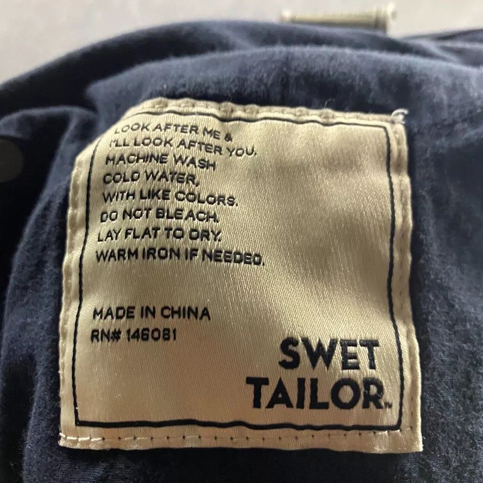 Other Swet Tailor Pants Men's 29x32 Blue Chino Regular Fit Cotton Size US 29 - 7 Thumbnail