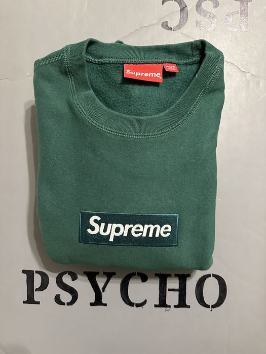 Supreme box best sale logo crewneck green