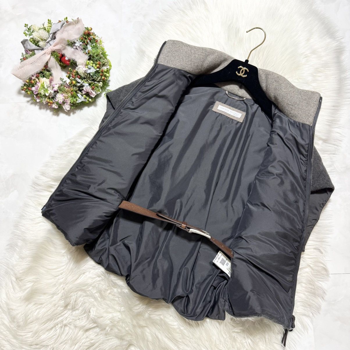 Fabiana Filippi Fabiana Filippi fur collar, belted Puffer Down jacket Size S / US 4 / IT 40 - 7 Thumbnail