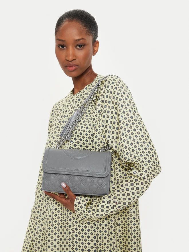 Tory Burch o1s22i1n1024 Size: OS / Fleming Small Shoulder Bag in Grey Size ONE SIZE - 2 Thumbnail