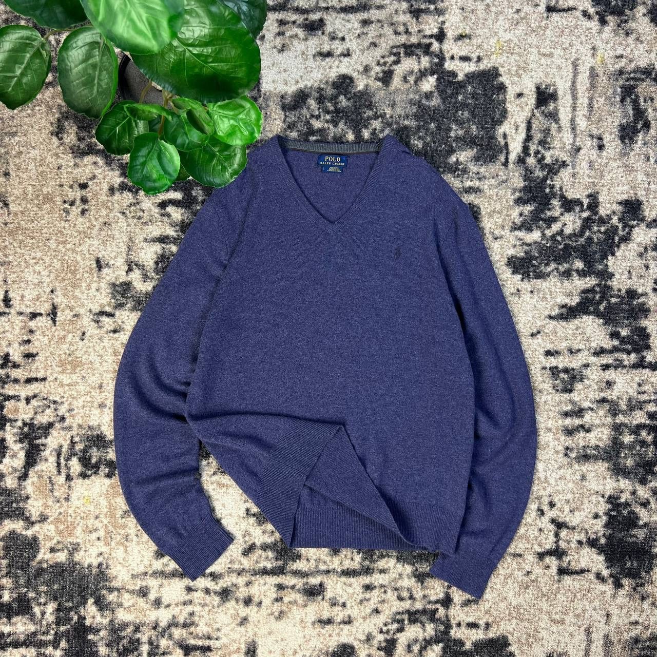 Polo Ralph Lauren Polo Ralph Lauren Luxury V-Neck Merino Wool Sweater Size US L / EU 52-54 / 3 - 1 Thumbnail