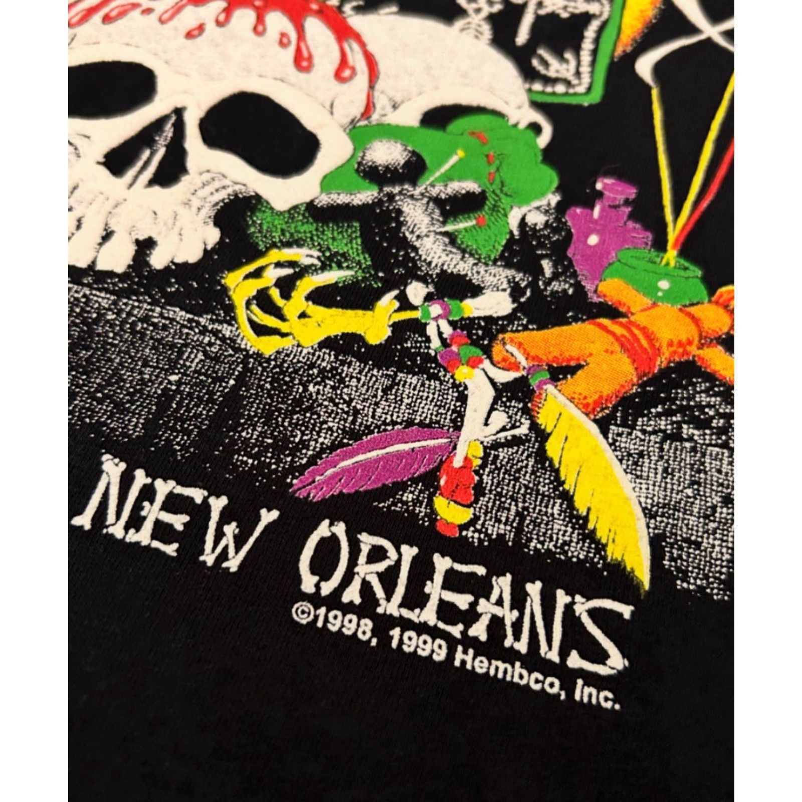 House of CB VINTAGE 90s Marie Laveaus House of Voodoo Mardi Gras New Orleans 1998 Shirt M Size US M / EU 48-50 / 2 - 2 Thumbnail