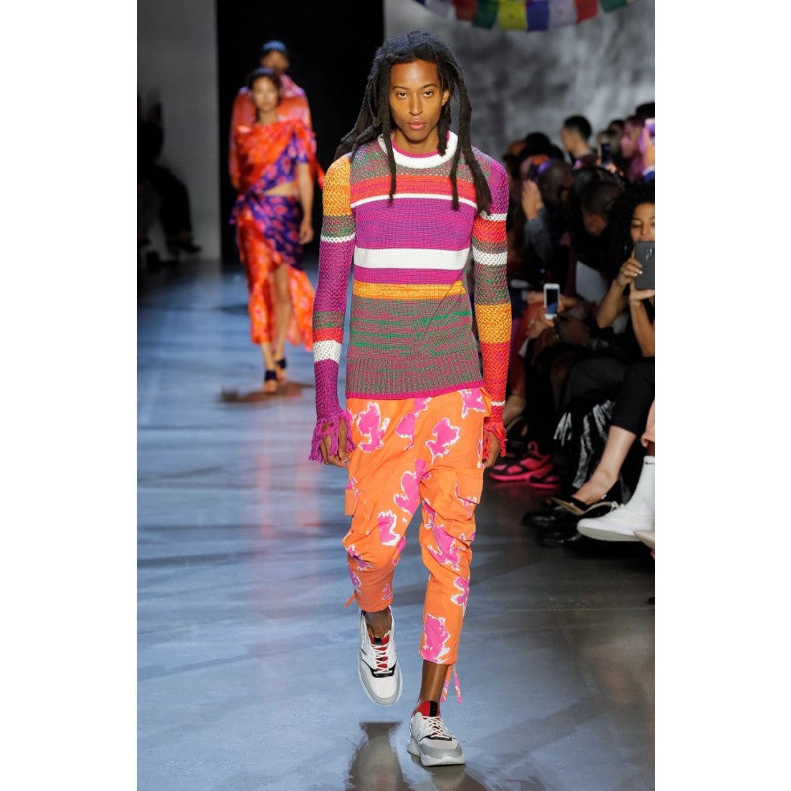 Prabal Gurung Orange Pink Cotton Blend Drop Crotch Cargo Casual Pants Size US 29 - 2 Thumbnail
