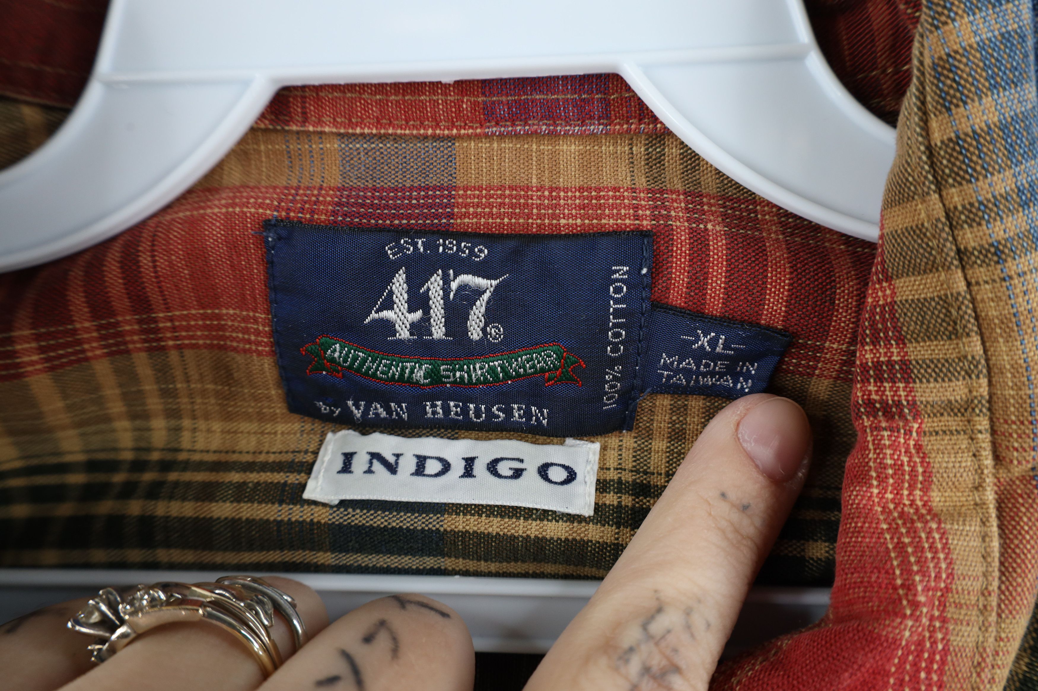 Vintage Vintage 90s Streetwear Plaid Collared Button Down Shirt Size US XL / EU 56 / 4 - 6 Thumbnail