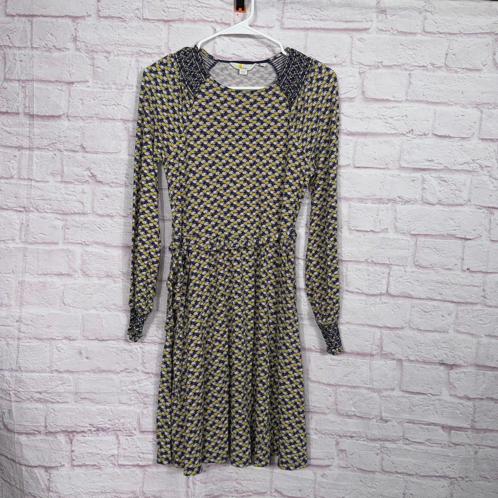 Boden Boden Women’s Size 6 Long Sleeve Patterned Dress Size S / US 4 / IT 40 - 4 Thumbnail
