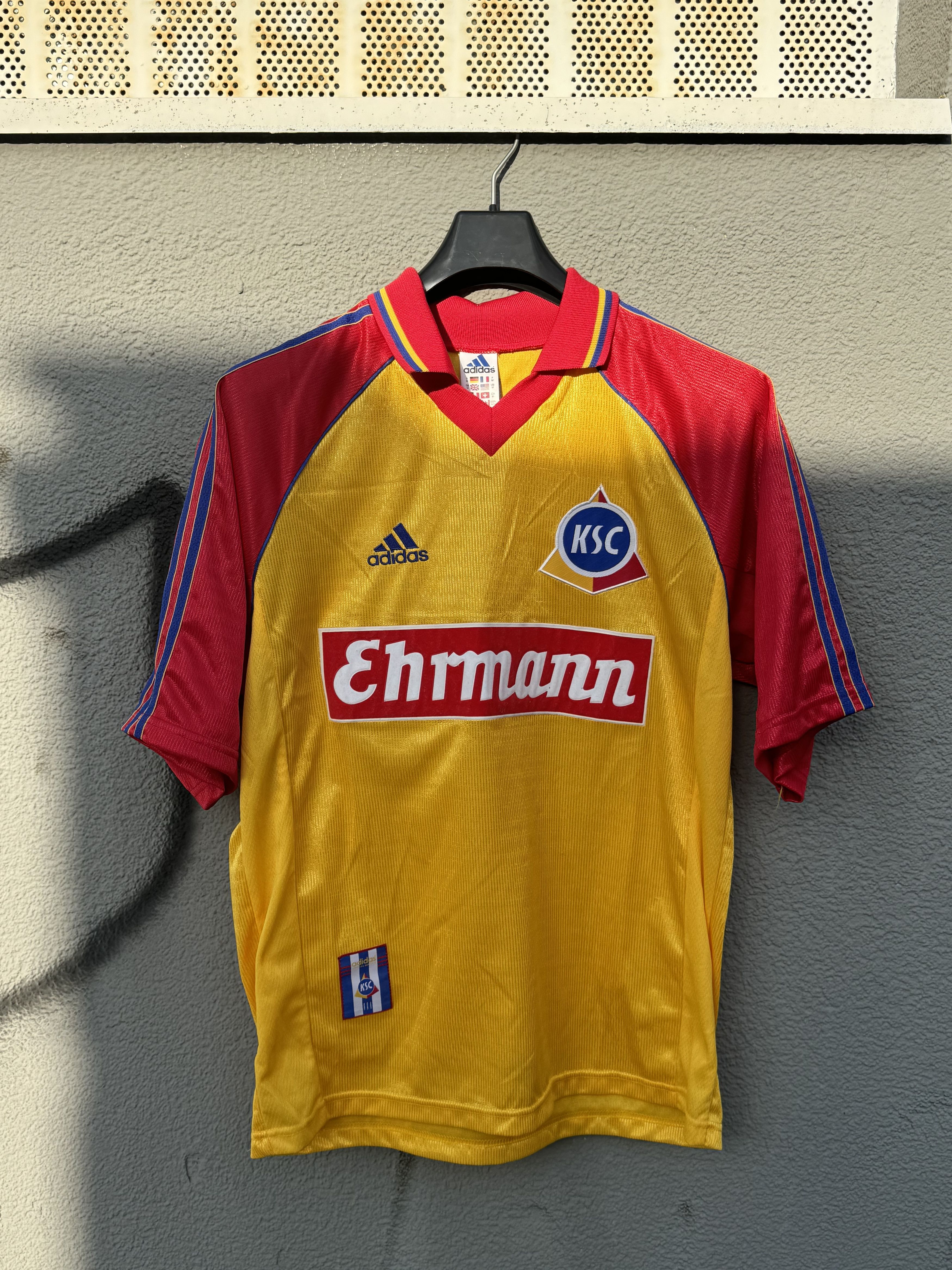 Adidas × Vintage KARLSRUHE 1998 1999 HOME FOOTBALL ADIDAS Yellow VINTAGE Size US M / EU 48-50 / 2 - 1 Thumbnail