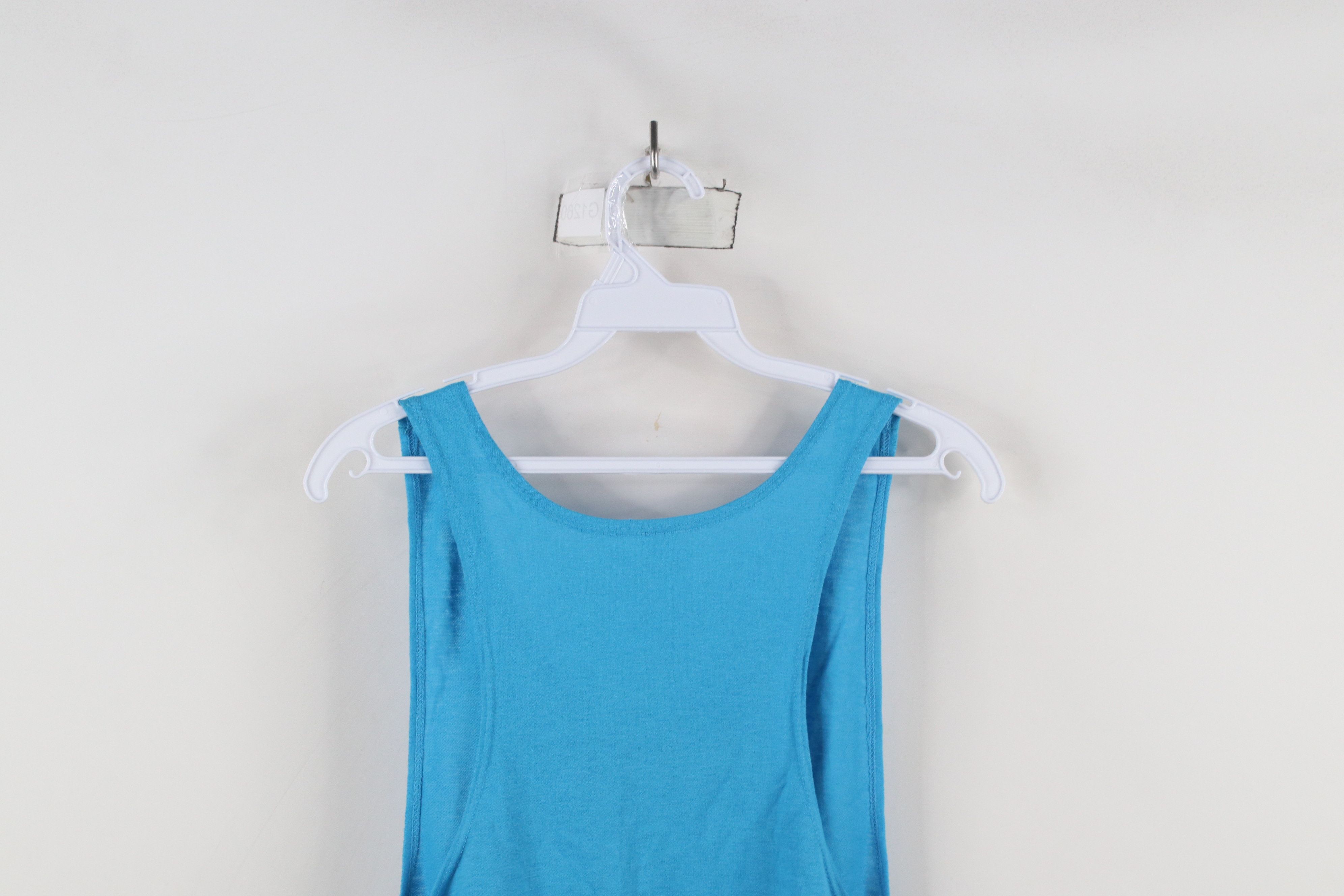 Vintage Vintage 90s Streetwear Blank Tank Top T-Shirt Blue USA Size US L / EU 52-54 / 3 - 10 Thumbnail