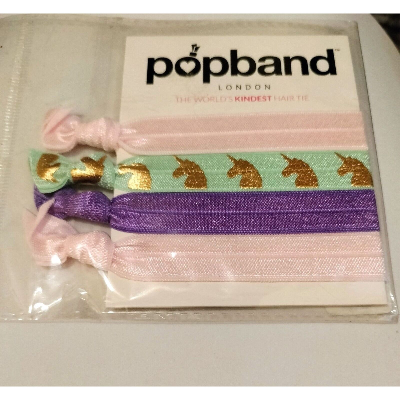 Other Popband 4 Pack Glitter Hair Accessories Band Pink Unicorn Pu Size ONE SIZE - 8 Thumbnail