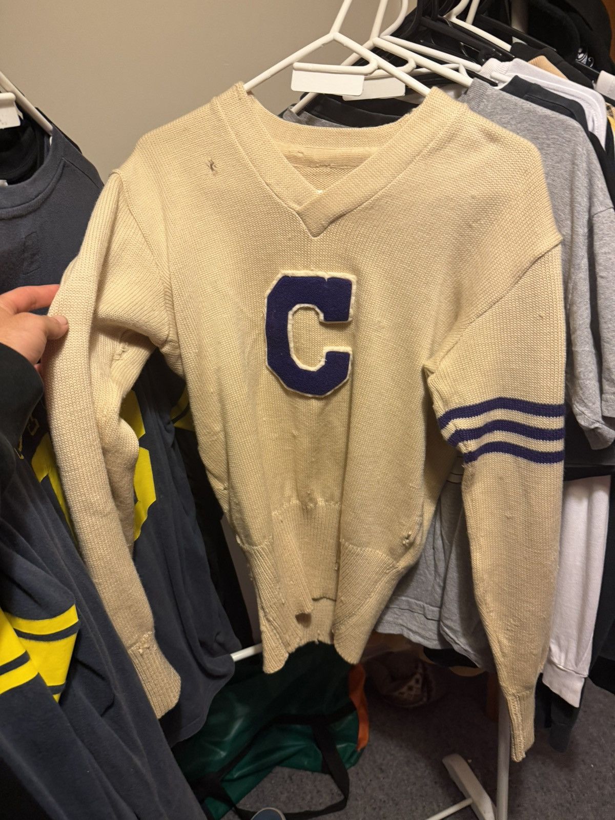 Other Unknown collage football sweater knitt Size US S / EU 44-46 / 1 - 1 Thumbnail
