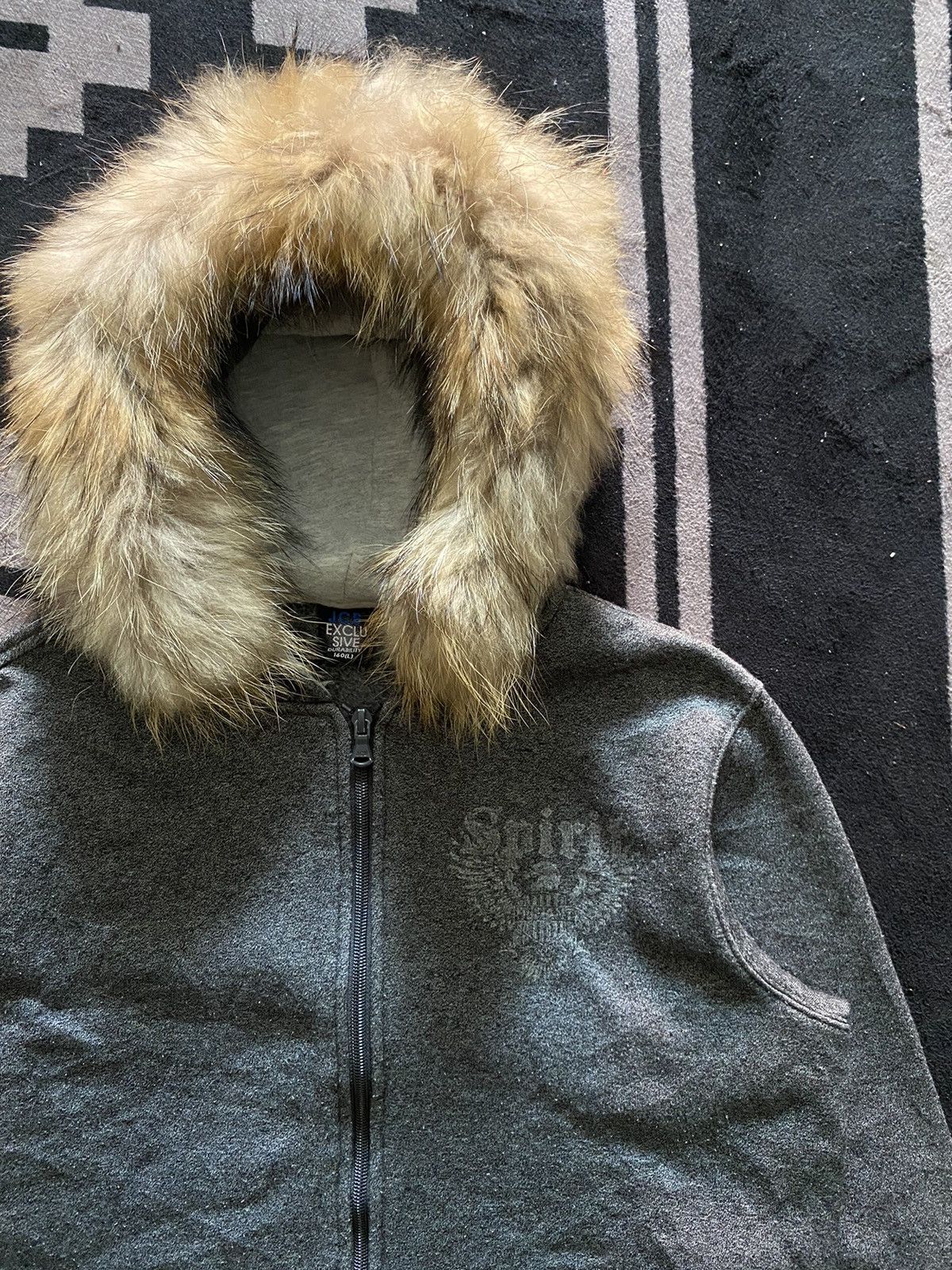 If Six Was Nine × Japanese Brand × Le Grande Bleu (L.G.B.) Vintage jcb spirit faux fur hoodie Size US S / EU 44-46 / 1 - 4 Thumbnail