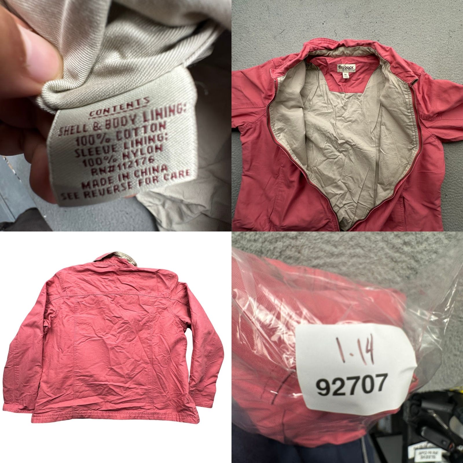 Pinko Dri Duck For Her Pink Canvas Work Jacket Womens XXL Pink Full Zip Pockets Jacket Size XXL / US 16-18 / IT 52-54 - 8 Thumbnail