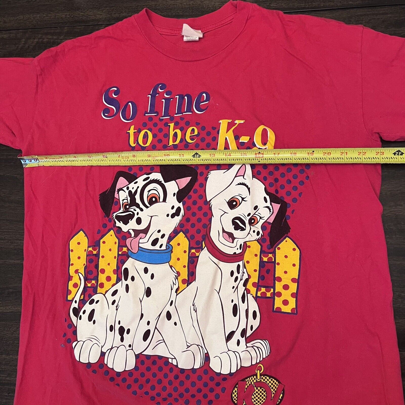 Disney Vintage 101 Dalmatians Disney Shirt 90s One size XL k-9 Red Size US XL / EU 56 / 4 - 4 Thumbnail